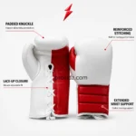 Prosidz Industries Boxing Gloves Manufacturer Pakistan white lace-up closure detail