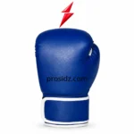 prosidz industries Custom Boxing Gloves in Bulk with blue-and-white panel transitions, attached thumb, and reinforced stitching.