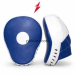 Prosidz Industries MMA focus mitts rear hand pocket with blue and white stitched panels
