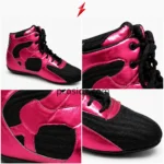 Prosidz Industries OEM black boxing shoes with textured black toe and low-profile sole