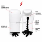 PROSIDZ Lace Up Boxing Gloves Wholesale with five product feature callouts