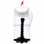 PROSIDZ white lace-up boxing glove with black closure and palm ventilation