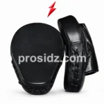 Wholesale Boxing Focus Mitts front view showing the broad black target surface, curved panel shape, PSI logo, and Prosidz Industries branding.