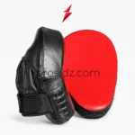 Prosidz Industries four-grid detail image showing red surface texture, black stitching, wrist strap, and perimeter lacing.