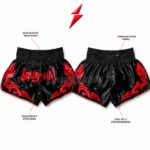 PSI Bulk Muay Thai Shorts Supplier wide gathered elastic waistband detail by Prosidz Industries