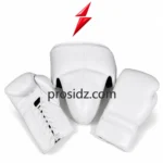 PSI genuine leather boxing gloves in white 14 oz lace-up design by Prosidz Industries