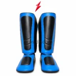 psi-kickboxing-shin-guards-blue-black-front-view-prosidz-industries