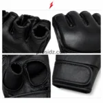 PSI MMA Fighting Gloves showing black palm and thumb openings by Prosidz Industries