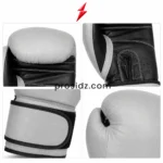 PSI OEM Boxing Gloves grey black detail grid showing padding stitching palm and wrist strap