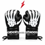 Prosidz Industries OEM Boxing Gloves Manufacturer black cuff with white thorn graphic