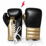 PSI Premium Boxing Gloves black and gold lace-up front design by prosidz industries