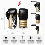 PSI Premium Boxing Gloves white lace closure and stitched panel details by prosidz industries