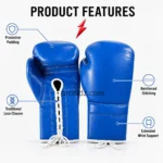 PSI ProSidz Industries Boxing Gloves Wholesale Manufacturer extended blue wrist with white piping