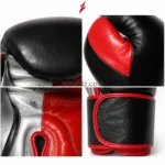 PSI Prosidz Industries Boxing Gloves Manufacturer four-grid close-up of black red and silver construction