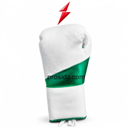 PSI Prosidz Industries boxing gloves for men with metallic green diagonal cuff panel