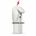 PSI Prosidz Industries Leather Lace Up Boxing Gloves with white rounded knuckle padding and clean panel design