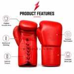 PSI Prosidz Industries Red Boxing Gloves single front-facing product view