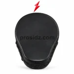 Wholesale Boxing Focus Mitts in an all-black curved pair with textured striking faces, edge lacing, PSI logo, and Prosidz Industries branding.