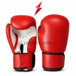 ProSidz Industries Wholesale Boxing Training Gloves with a smooth red striking surface and black piping