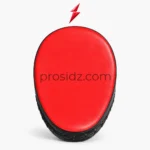Wholesale punching pads PSI red-and-black punching pad showing the padded rear hand compartment, stitched panels, and adjustable black wrist strap.