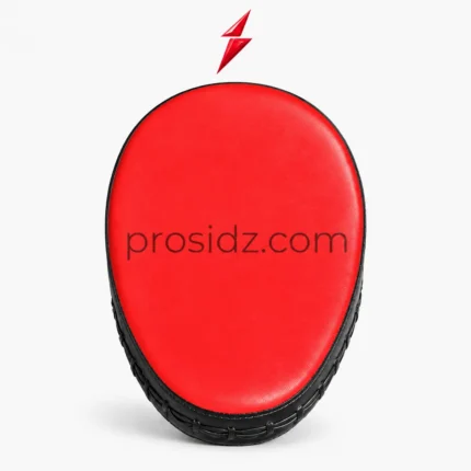 Wholesale punching pads PSI red-and-black punching pad showing the padded rear hand compartment, stitched panels, and adjustable black wrist strap.