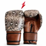 Snakeskin Boxing Gloves palm view with reinforced stitching by PSI Prosidz Industries