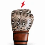 Snakeskin Boxing Gloves feature image with padding stitching and wrist support by PSI