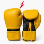 Yellow Boxing Gloves front view with smooth padded surface by PSI Prosidz Industries