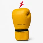 Yellow Boxing Gloves palm view with black panel by PSI Prosidz Industries