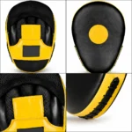 boxing training pads with reinforced stitching and yellow edge trim by prosidz industries