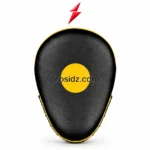 boxing training pads with black pu leather surface and yellow center target by prosidz industries