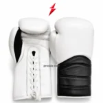 Bulk Boxing Gloves in white and black showing palm and knuckle views with the PSI logo above and prosidz industries branding.