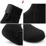 Neoprene beach socks with printed ankle strap, black hook-and-loop closure and PSI Prosidz Industries branding