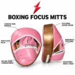 Prosidz Industries Curved Focus Mitts with ventilated pink palm compartment