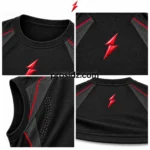 Prosidz Industries Sleeveless Gym Shirt Manufacturer red piping and reinforced panel-stitching detail