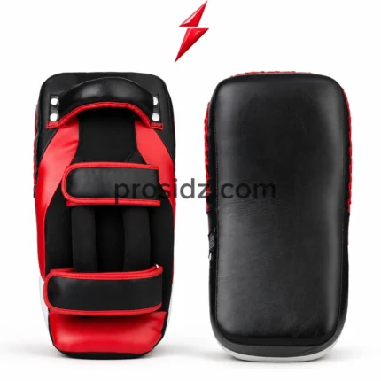 PSI Prosidz Industries black and red Kick Pad front view with curved design and reinforced stitching