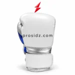 PSI Boxing Gloves with an adjustable white wrist strap reinforced stitching and silver cuff