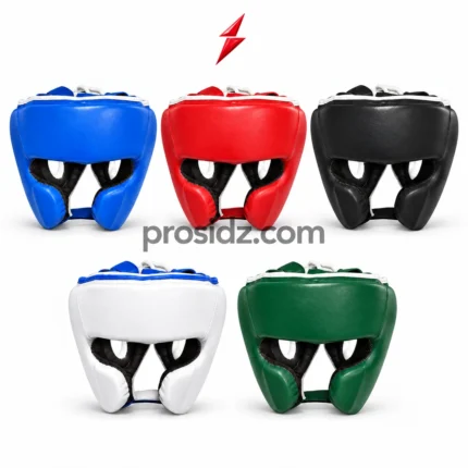 PSI Boxing Headgear in royal blue with white trim, front view by Prosidz Industries