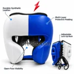 PSI Boxing Headgear Manufacturer blue protective padding and textured surface