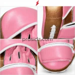 PSI Curved Focus Mitts with textured bronze panel and white lacing