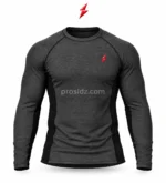 PSI Prosidz Industries base layer manufacturer black contrast side panel and charcoal stitching detail
