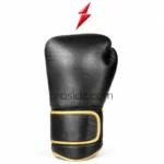 PSI prosidz industries Boxing Gloves Factory black and gold gloves showing front and palm views with a red logo above.