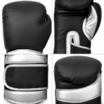 PSI prosidz industries brown punch mitts showing the striking face and rear finger channels, with a black strap and red logo above.