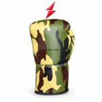 Palm-side view of Bulk Lace Up Boxing Gloves with white crossed laces, pale stitched panels and camouflage cuffs in the PSI Prosidz Industries presentation.