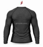 PSI Prosidz Industries base layer manufacturer crew neck detail in charcoal heather fabric