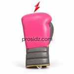 PSI Prosidz Industries Lace-Up Boxing Gloves showing a padded pink knuckle area and reinforced grey wrist cuff