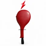 PSI prosidz industries single red boxing paddle with a textured striking face, visible side stitching and black wrist loop.
