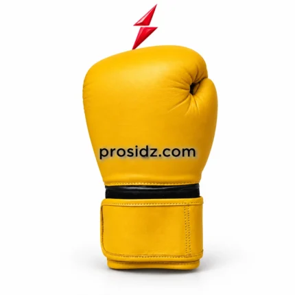 PSI Prosdiz Industries Velcro Boxing Gloves Manufacturer yellow wrist strap with reinforced stitching