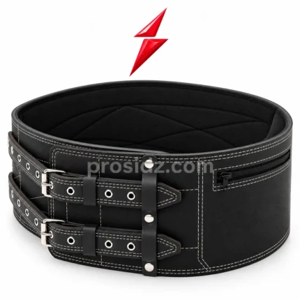PSI Prosidz Industries black belt rear view with diamond stitching and silver eyelets from a Weightlifting Belt Manufacturer