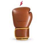 ingle brown boxing glove with rounded knuckle panel and gold-trimmed wrist strap; PSI / PROSIDZ Industries presentation for Wholesale Boxing Gloves suppliers.